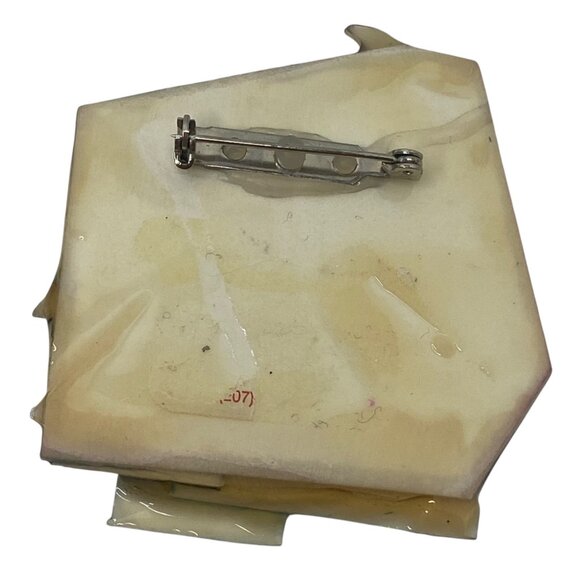 Lucinda House Pin Brooch Teal House Heart Crescent Moon No Tag Vintage 90's - Picture 4 of 4